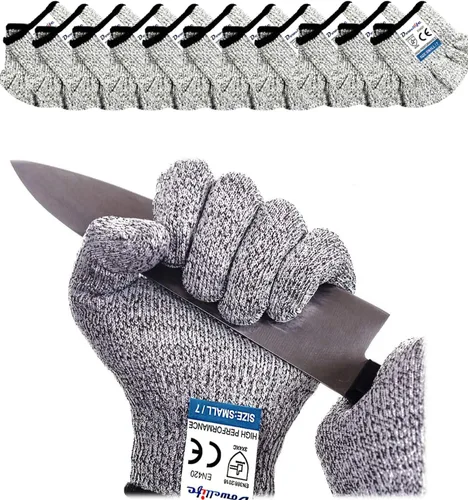Miniatura 7 de Dowellife - Guantes resistentes al corte, de grado alimenticio, protección de nivel 5, guantes de seguridad para cocina, para chefs, para abrir