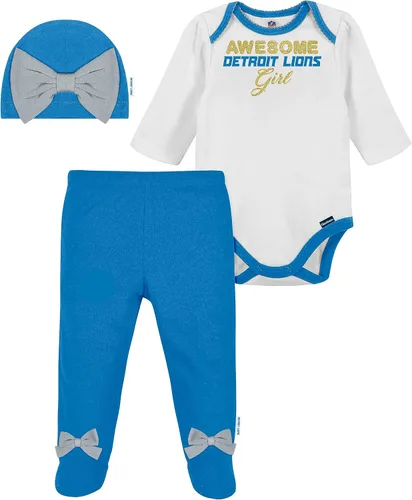 Miniatura 32 de NFL Conjunto de enterizo, pantalón con pies y gorro de 3 piezas para bebé niña Alternativa 2
