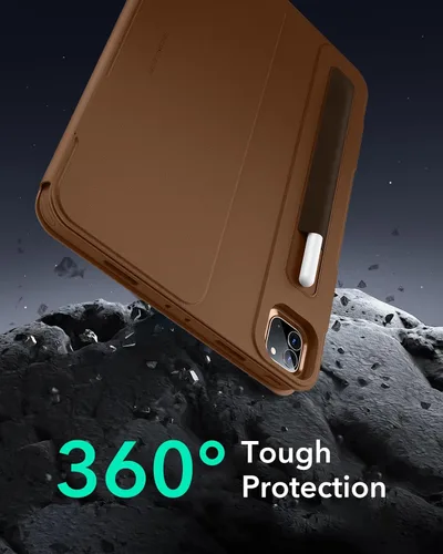 Miniatura 8 de ESR Funda para iPad Pro 12.9 (6ª/5ª generación, 2022/2021), cubierta magnética extraíble, soporte ajustable para vertical/paisaje con vista de Marrón