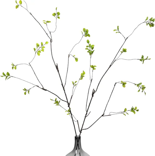 Miniatura 8 de 6Pcs 23.2inch Artificial Greenery Stems Artificial Ficus Branches Faux Ficus Twig Plants Green Silk Leaf Spray for Home Office Wedding Vase Filler