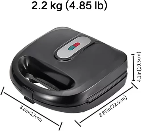Miniatura 2 de Máquina eléctrica de sándwich de gofres 4 en 1, juego de plancha de prensa Panini con 4 platos antiadherentes extraíbles intercambiables, tostadora