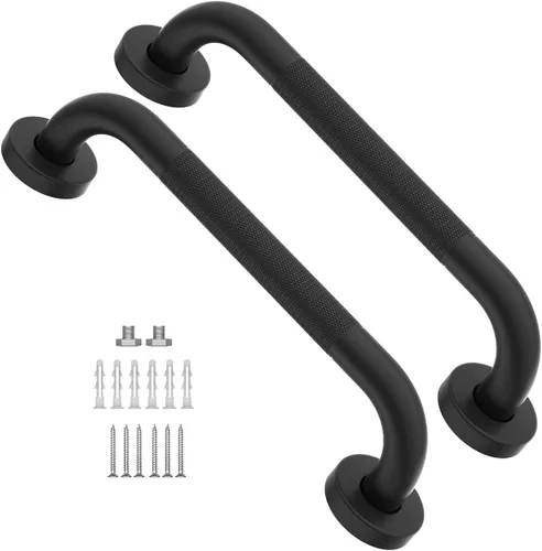 Miniatura 27 de Barra de agarre antideslizante de 12 pulgadas para ducha, Munzong, barra de baño de acero inoxidable, barra de equilibrio de baño satinada
