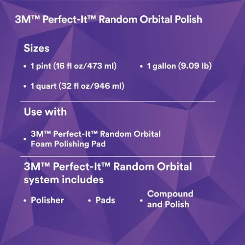 Miniatura 10 de 3M Perfect-It - Pulidor orbital aleatorio, 34133, 1 pinta, pulidor de corte rápido para pulir y pulir automotrices, acabado de alto brillo