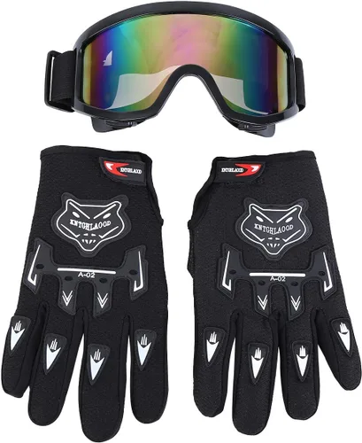 Miniatura 6 de Casco de motocross para ATV y moto de tierra, casco todoterreno con guantes y gafas para unisex, adulto, joven, aprobado por DOT/FMVSS 218