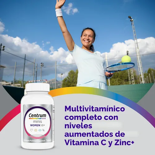 Miniatura 2 de Centrum Minis Silver Multivitamínico para mujer 50 Plus, suplemento multimineral con vitamina D3, vitaminas B, ingredientes sin OMG, apoya