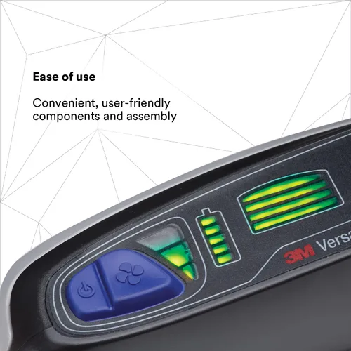 Miniatura 3 de 3M PAPR, Versaflo - Conjunto de respirador purificador de aire alimentado TR-614N, incluye unidad PAPR, batería estándar, tubo de respiración