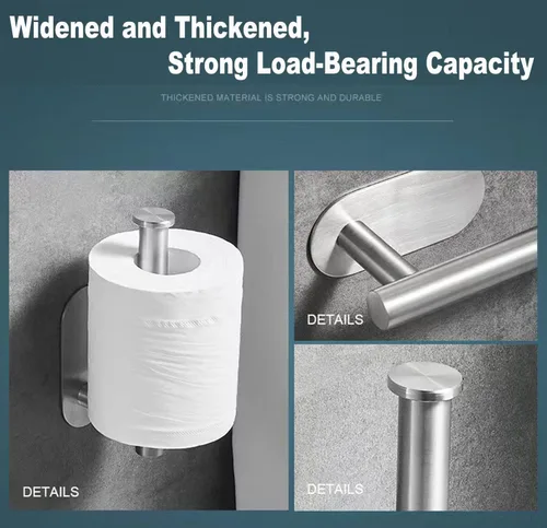 Miniatura 3 de 2 soportes para papel higiénico, de acero inoxidable SUS304 de alta calidad, a prueba de óxido, montado en la pared, soporte para papel higiénico