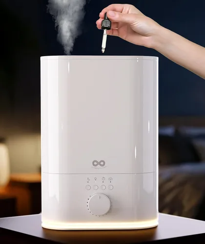 Everlasting Comfort Humidificador de 6L para Habitación Grande, Salida de Niebla Alta 50+ HR de Funcionamiento Humidificadores Ultrasónicos para