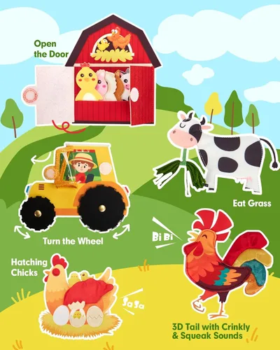 Miniatura 6 de hahaland Libro de actividades para niños pequeños de 1 a 3 años – Juguetes Montessori para niños de 1 año, regalos para niñas, juguetes educativos