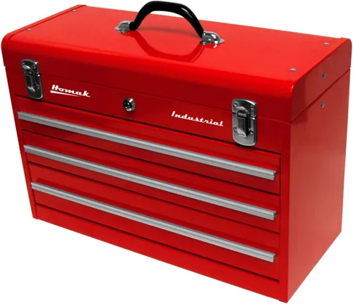 Miniatura 5 de Homak Industrial - Caja de herramientas de fricción de 20 pulgadas con 2 cajones, revestimiento en polvo marrón Winkle, BW00202200