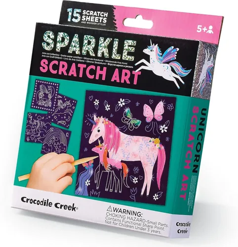 Miniatura 11 de Crocodile Creek Mix & Match Scratch Art - Libro para colorear – Edición Animal Adventure para niños a partir de 5 años 20 páginas para raspar + 20