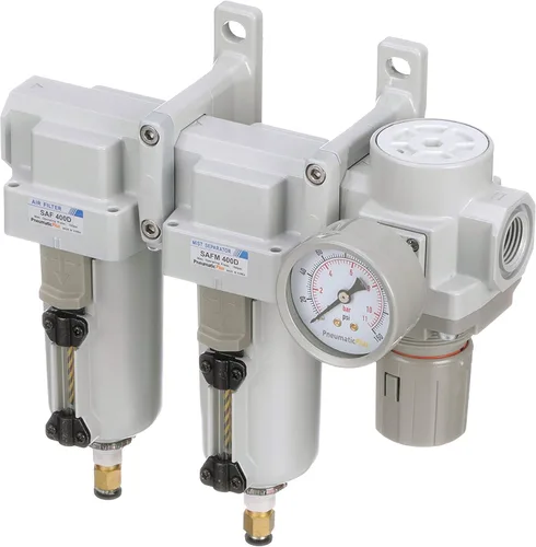 Miniatura 7 de PneumaticPlus SAU430-N06DG-MEP Sistema de secado de aire de tres etapas Filtro de aire de partículas, filtro coalescente, regulador de presión