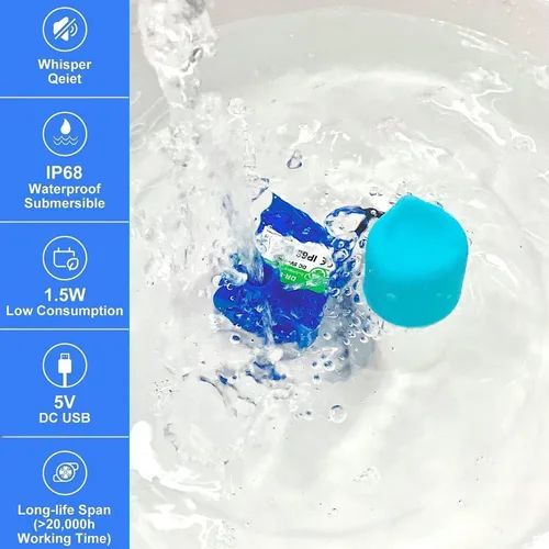 Miniatura 3 de Bomba de fuente de agua para gatos, fuente para mascotas, bomba de repuesto sin luz LED, motor DR-DC160 para dispensador de bebidas para gatos