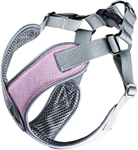 Miniatura 3 de arnés de perro ajustable perro tirando chaleco arnés acolchado collar reflectante 9.8 foot suave mascota arnés para perros medianos y pequeños