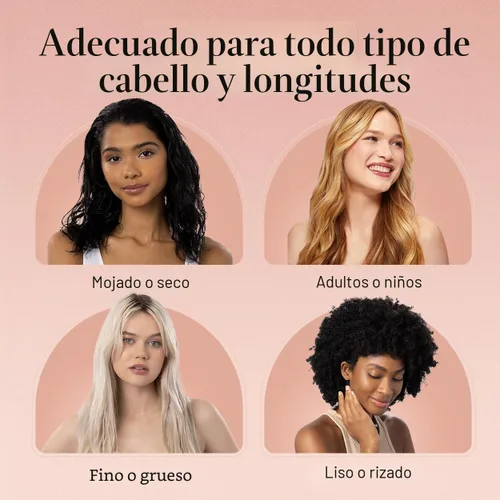 Miniatura 6 de Kitsch Cepillo desenredante – Cepillo suave para cabello rizado con cerdas flexibles para todo tipo de cabello – húmedo o seco Cepillos Terracota