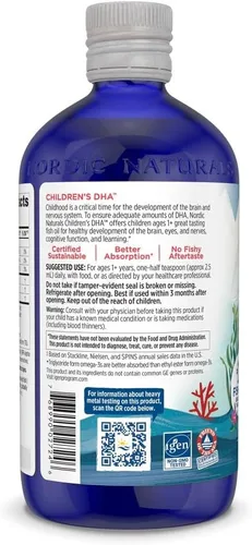 Miniatura 3 de Nordic Naturals DHA para niños, fresa, 16 onzas para niños, 530 mg de omega-3 con EPA y DHA, desarrollo y función cerebral, sin OMG, 192 porciones