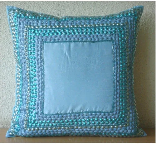 Miniatura 4 de The HomeCentric Funda de almohada con cremallera, funda de almohada azul aguamarina, funda de almohada moderna con bordes, fundas de almohada de 12