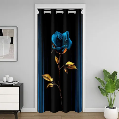 Miniatura 12 de Feelyou Cortina de puerta con ecuación matemática, privacidad, 1 panel, 34 x 80 pulgadas, espacio exterior, galaxia, 30% a 50% opaco, aislamiento