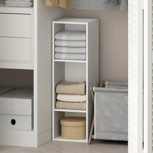 Furinno Reed - Organizadores de armario de 3 niveles y almacenamiento, organizador de armario, estante abierto, para armario, dormitorio, sala de