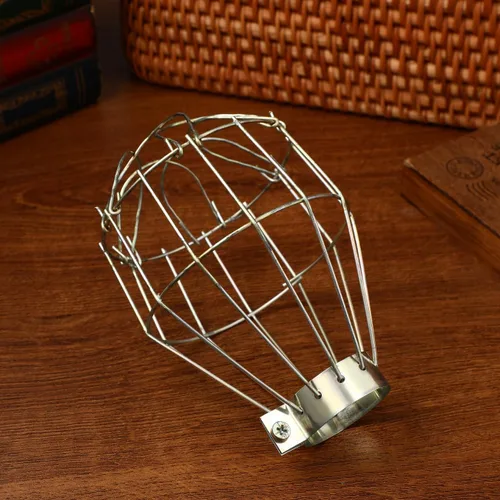 Miniatura 6 de OSALADI Jaula de luz vintage, paquete de 6 protectores de bombilla de metal para lámparas colgantes para el hogar, bar, accesorios de iluminación