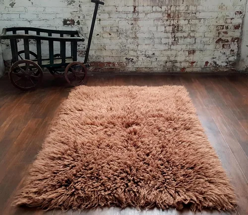 Alfombras Flokati súper gruesas, colores populares, tamaño 3 x 5, pelo largo de lana de 3.5 pulgadas, felpa de 105.82 oz/m², excelente calidad,