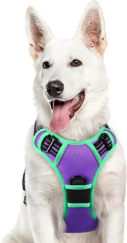 Miniatura 70 de Eagloo Arnés para perro pequeño, sin tirones, chaleco de servicio con tiras reflectantes y asa de control, ajustable y cómodo para caminar, arnés