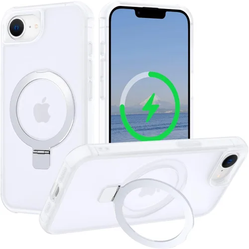 Miniatura 145 de CHAOFEnG Funda magnética compatible con iPhone 11 con soporte, prueba de caídas de grado militar, compatible con imán, anillo translúcido, parte