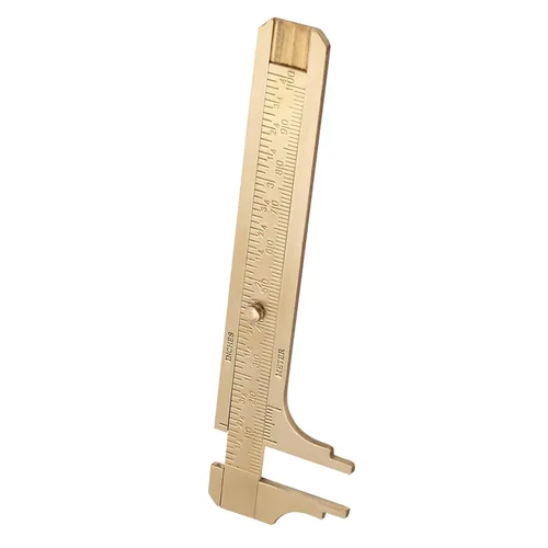 Miniatura 7 de Yosoo Health Gear Vernier Pinza, micrómetro de latón de doble escala deslizante, 3.937 in