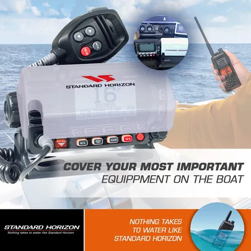 Miniatura 3 de Standard Horizon HC1600 - Cubierta de lluvia y polvo para GX1600 Explorer Marine VHF, color blanco