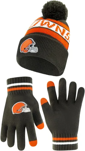 Miniatura 8 de Ultra Game Adults NFL Official Super Soft Winter Beanie Knit Hat With Warm Touch Screen Gloves Color del equipo 2