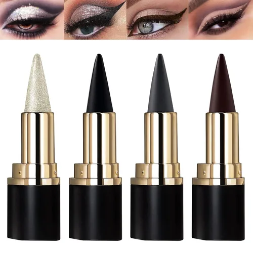 Miss Rose Juego de delineador de ojos de gel M de 4 colores, lápices delineadores de ojos, delineador de ojos contra el agua, fácil de usar,