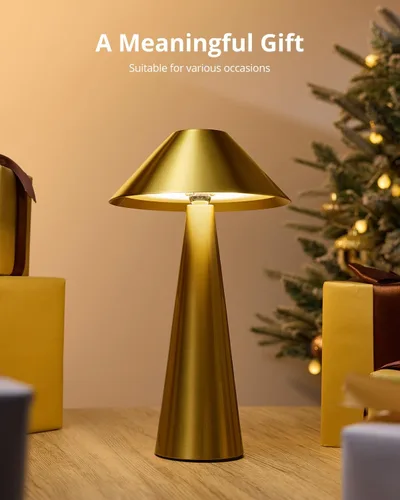 Miniatura 9 de Bojim Lámpara de mesa inalámbrica recargable, luces LED de mesa inalámbricas, funciona con pilas, táctil para 3 colores regulables, impermeable IP54