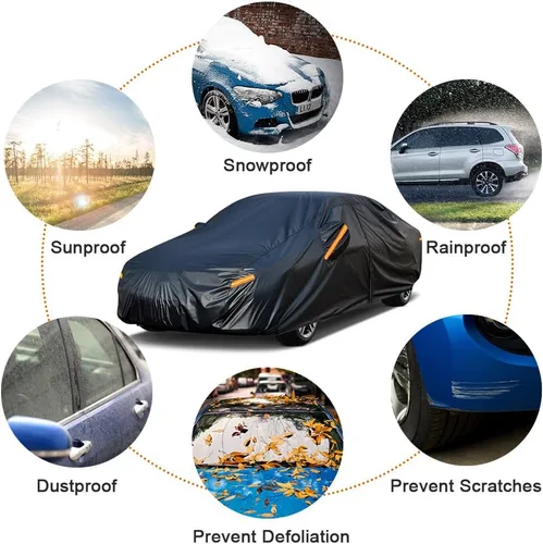 Miniatura 5 de Kayme - Cubierta completa impermeable de 7 capas para Honda Civic Sedán/Coupé (1991-2024), apta para todo clima, protección p/exteriores contra