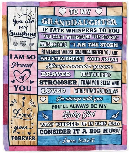 Miniatura 17 de Manta personalizada de baloncesto con texto en inglés "To My Granddaughter from Grandma Grandpa Stay Strong Be Confident Believe in Yourself", manta