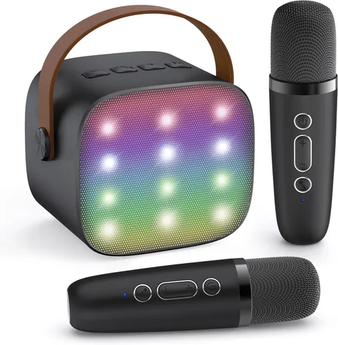 YLL Mini máquina de karaoke para niños y adultos, regalos de cumpleaños para niños de 3, 4, 5, 6, 7, 8, 9 años o más, altavoz Bluetooth portátil con