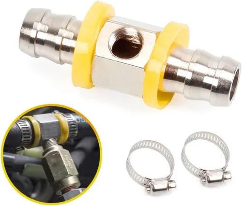 Miniatura 2 de BARTOO 1/2 "línea de combustible presión de combustible con púas bloqueo T adaptador incluye abrazaderas