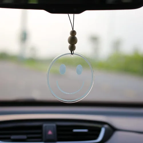 Miniatura 40 de Talataca Adorno plano 2D cristiano para automóvil y cuentas de madera, citas inspiradoras con cuentas, accesorios para espejo retrovisor, colgante 37