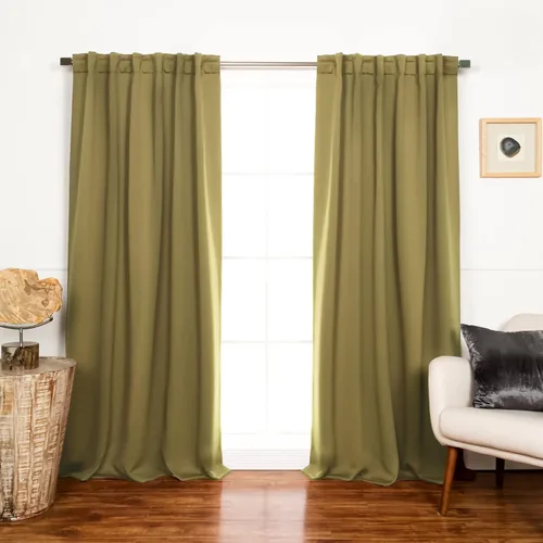 Miniatura 17 de Best Home Fashion Paneles de Cortinas Opacas Premium - Tratamiento de Ventana con Aislamiento Térmico Sólido Cortinas Opacas para Dormitorio