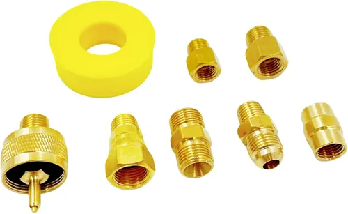 Miniatura 6 de MENSI Kit convertidor de botellas de tanque de propano de gas con antorcha de malas hierbas, ajuste de 1 libra con 3/8 "NPT, 1/4 "NPT, M12X1.25