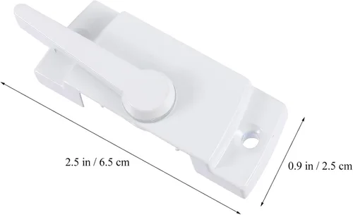 Miniatura 3 de Hemoton Paquete de 2 cerraduras deslizantes para ventana de doble colgado, cerradura de seguridad y reemplazo para ventanas correderas verticales
