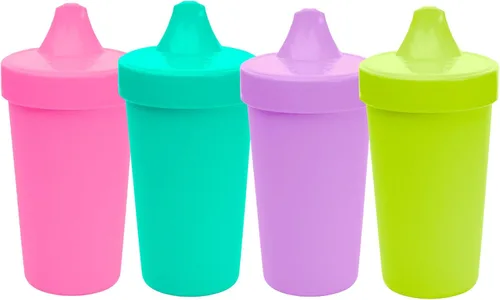 Re-Play - Vasos con tapa de 10 oz., hechos en EE.UU., para niños pequeños de 1 año en adelante, a prueba de derrames, aptos para lavavajillas y
