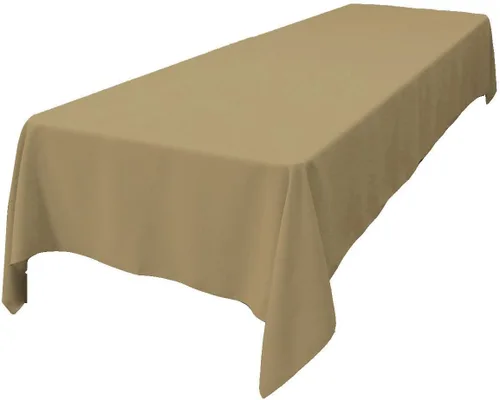 Miniatura 100 de LA Linen Mantel rectangular lavable de popelín de poliéster, resistente a las manchas y a las arrugas, cubierta de mesa 60x84, mantel de tela