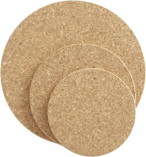 Linden Sweden Jonas - Juego de salvamanteles de corcho redondo, absorbente de agua, perfecto para plantas, ollas calientes, sartenes, tazas y vasos,