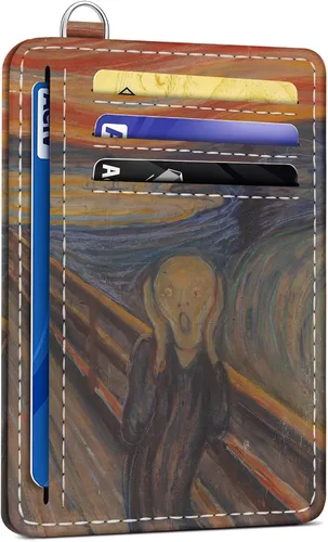 Miniatura 9 de SEAVILIA Tarjetero de crédito para mujer, cartera RFID para mujer, tarjetero de bolsillo frontal delgado y minimalista, bonito estuche delgado
