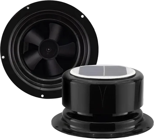 RecPro Ventilador de Ventilación Solar para RV | Respiradero de Techo con Energía Solar con Ventilador | Para RV, Marino, Autocaravana, Cobertizo,
