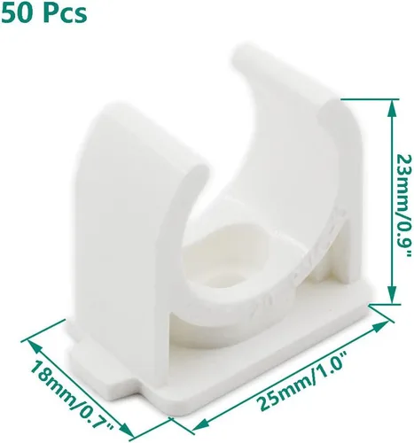 Miniatura 2 de 50 clips de sujeción de tubería de PVC, soporte de tubo de agua en forma de U, tubos de agua y mangueras de tubo, anillo a presión con parte