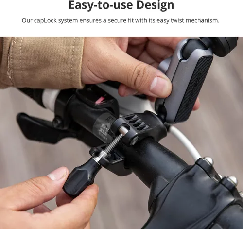 Miniatura 5 de PGYTECH CapLock - Soporte para manillar de motocicleta de liberación rápida, rotación de doble bola de 360°, adaptador de 1/4"-20, para DJI OSMO