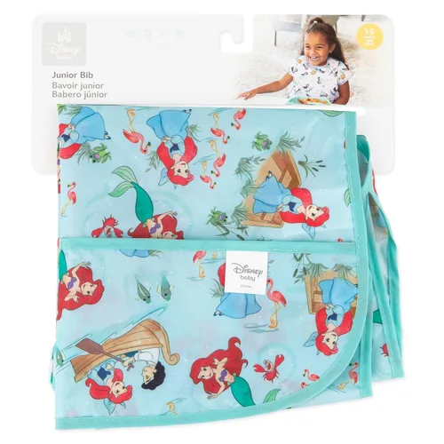 Miniatura 5 de Bumkins Disney Babero de Manga Corta para Niña o Niño, Niños Pequeños y Niños de 1-3 Años, Tamaño Grande, Esencial Imprescindible para Niños