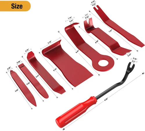 Miniatura 2 de GOOACC Kit de herramientas de extracción de moldura automática de 6 piezas, kit de herramientas antiarañazos para panel de tablero de audio de Negro