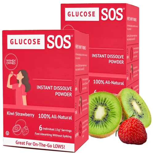Miniatura 14 de Bolsas de polvo de glucosa Glucose SOS con dextrosa natural, absorción rápida que se disuelve instantáneamente en la boca sin necesidad de agua